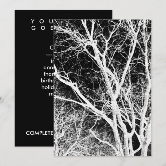 ghost tree 招待状 (正面/裏面)