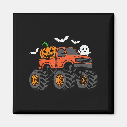 Ghost Truck Pumpkin Halloween Costume Boys Toddler マグネット (正面)