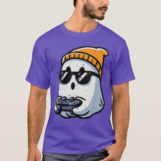 Ghost Video Gamer Gaming Halloween Men Boys een Yo Tシャツ