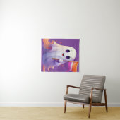 Ghost whit lesbian flag タペストリー (インサイチュ(横))