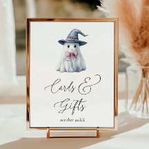 Ghost Witch Hat Halloween Cards Gifts Baby Shower