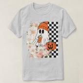 Ghost with Beanie – Cute Spooky Halloween Graphic Tシャツ (デザイン正面)