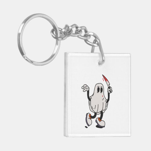 Ghost with blood knife キーホルダー (正面左)