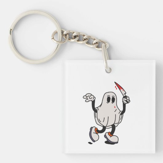 Ghost with blood knife キーホルダー (正面)