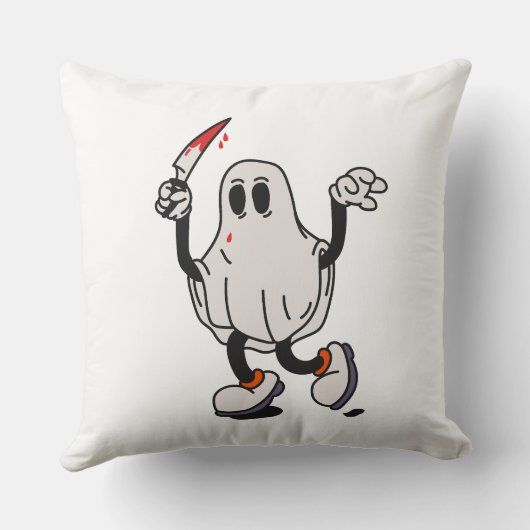 Ghost with blood knife クッション (裏面)