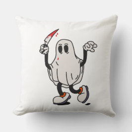 Ghost with blood knife クッション