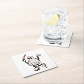 Ghost with blood knife スクエアペーパーコースター (インサイチュ)