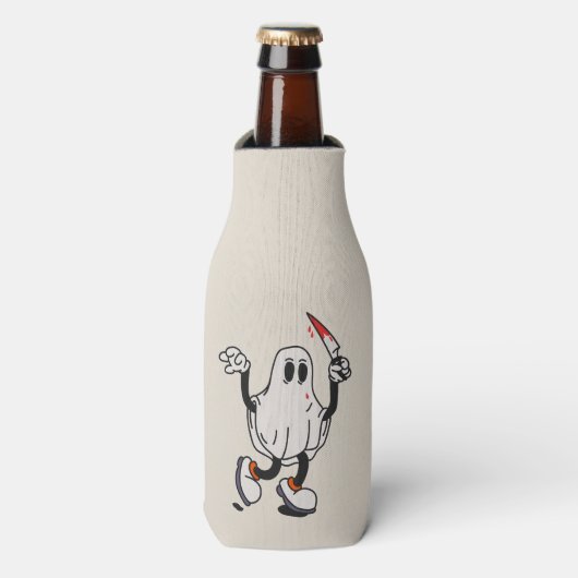 Ghost with blood knife ボトルクーラー (ボトル正面)