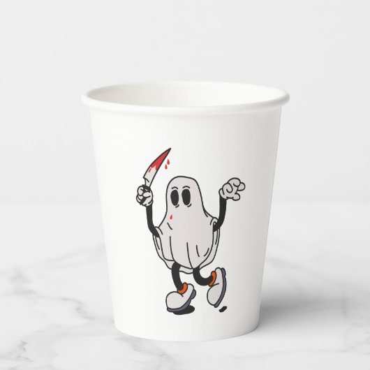 Ghost with blood knife 紙コップ (裏面)