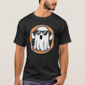Ghost with Sunglasses Halloween Spirit Tシャツ (正面)