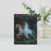 Ghost Woman on Abandoned Carousel ポストカード (スタンド正面)