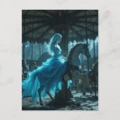 Ghost Woman on Abandoned Carousel ポストカード (正面)