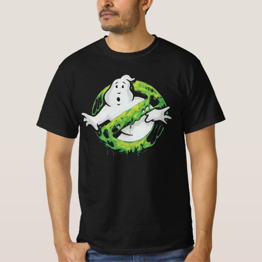 「Ghostbustersのロゴが滑り込んだ」 Tシャツ (正面)
