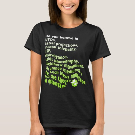 Ghostbusters Do You Believe In Funny Retro Movie Tシャツ (正面)