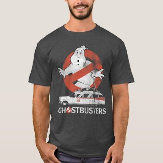 Ghostbusters No Ghost with Ectomobile Retro Movie Tシャツ