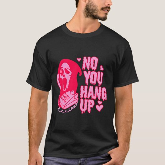 Ghostface No You つる UpValentines – ピンク赤 Tシャツ (正面)