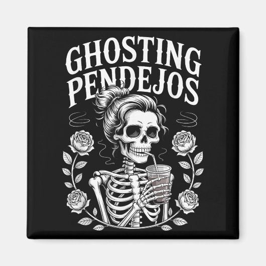 Ghosting Pendejos Halloween Funny Spooky Quote  マグネット (正面)