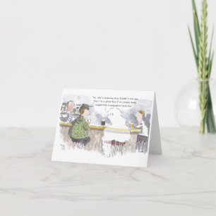 Ghostly おもしろい Greetings Card カード