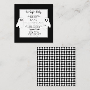 Ghostly Baby Shower Book Request エンクロージャーカード