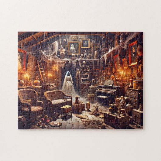 Ghostly Bride's Gothic Macabre Attic ジグソーパズル (横)