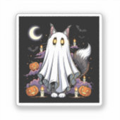Ghostly Coon – ふわふわメーンクーンハロウィーン シール (正面)