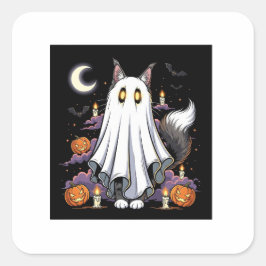 Ghostly Coon – ふわふわメーンクーンハロウィーン スクエアシール