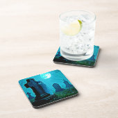 Ghostly Figure in a Graveyard Design コースター (右側)