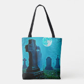 Ghostly Figure in a Graveyard Design トートバッグ (裏面)