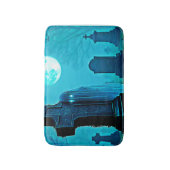 Ghostly Figure in a Graveyard Design バスマット (正面縦)