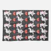 Ghostly Friendsキッチンタオル キッチンタオル (横)