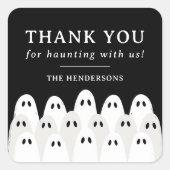 Ghostly Gathering Thank You Feed スクエアシール (正面)