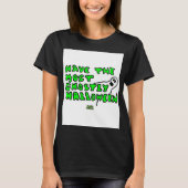 Ghostly Halloween Women's Black Basic Tシャツ (正面)