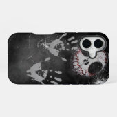 Ghostly Handprint Shattered Screen Horror iPhone C 16ケース (裏面横)