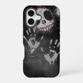 Ghostly Handprint Shattered Screen Horror iPhone C 16ケース (裏面)