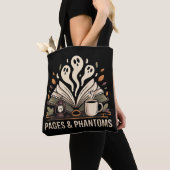 Ghostly Pages & Phantoms読の トートバッグ (クローズアップ)