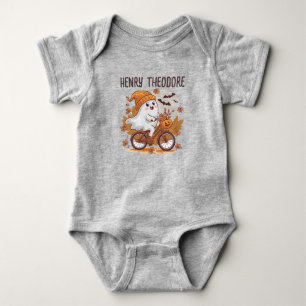 Ghostly Rider Babysuit👻カスタマイズ可能な幽霊ロンパー ベビーボディスーツ