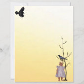 Ghostly Talia with Raven Halloween Stationery (裏面)