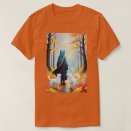 Ghostly Walk：秋の犬と霊 Tシャツ