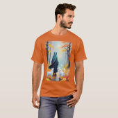 Ghostly Walk:秋の犬と霊 Tシャツ (正面フル)