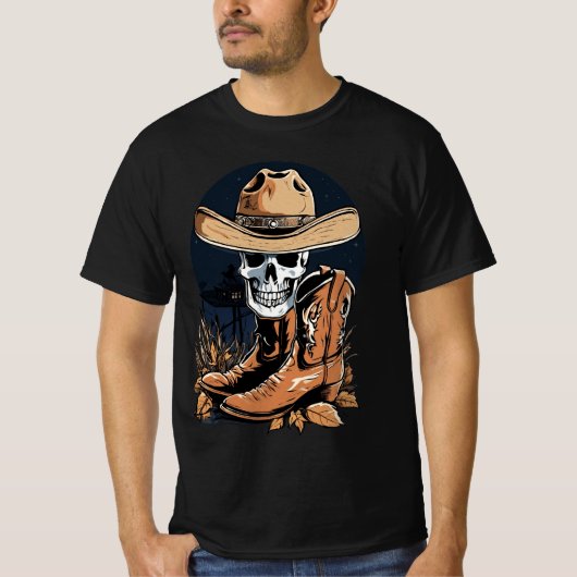 Ghostly Wrangler:Haunitly Western Tシャツ (正面)