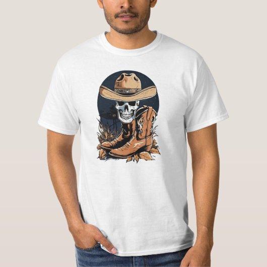 Ghostly Wrangler:Haunitly Western Tシャツ (正面)