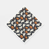 Ghosts and Jack o'Lanterns Halloween スタンダードランチョンナプキン (角)