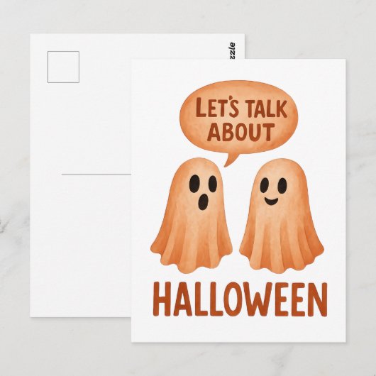 Ghosts Discussing Halloween ポストカード (正面/裏面)