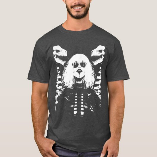Ghoul Girl Cybergoth Gothic Anime Manga friends Tシャツ (正面)
