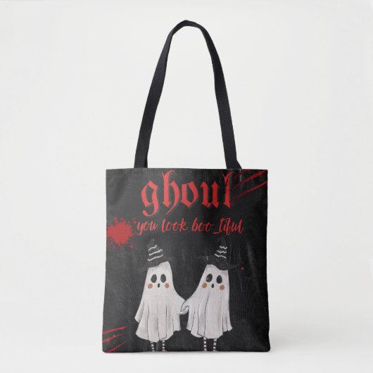 Ghoul You Look Boo-tiful  Funny Halloween Tote Bag トートバッグ (正面)