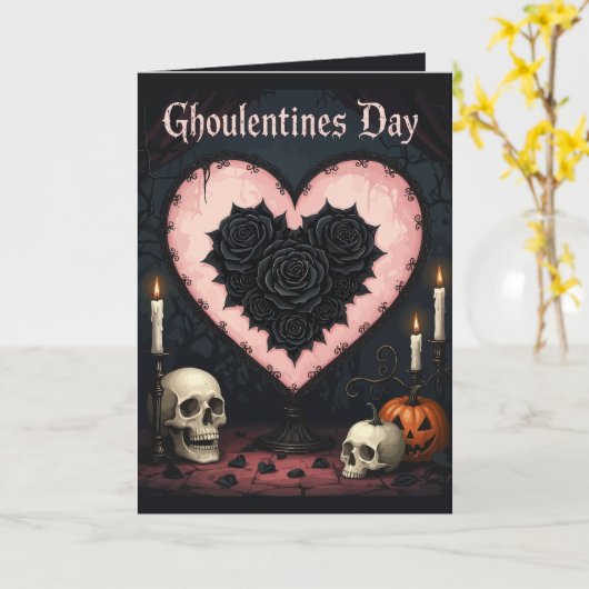 Ghoulentines Day Altar To A Macabre Romance カード (黄色い花)