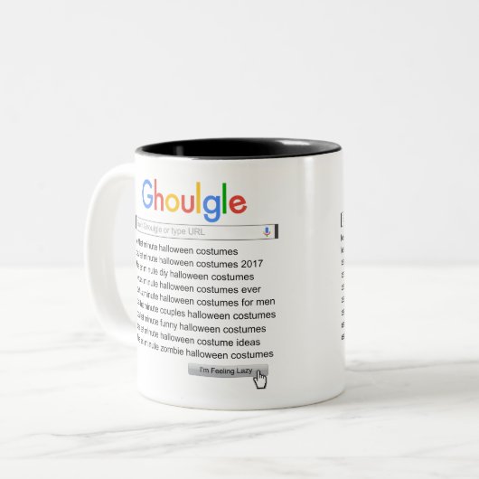 Ghoulgle最後の分ハロウィーンのコスチューム検索2017 ツートーンマグカップ (正面左)