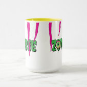 Ghoulishly Fun Funny Rippin' Zombie Halloween  マグカップ (中央)