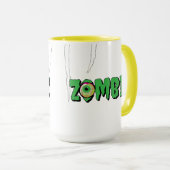 Ghoulishly Fun Funny Rippin' Zombie Halloween  マグカップ (正面右)