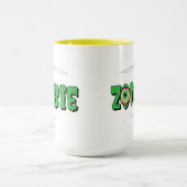 Ghoulishly Fun Funny Rippin' Zombie Halloween  マグカップ (中央)